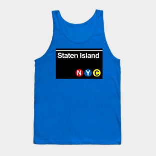 Staten Island Subway Sign Tank Top